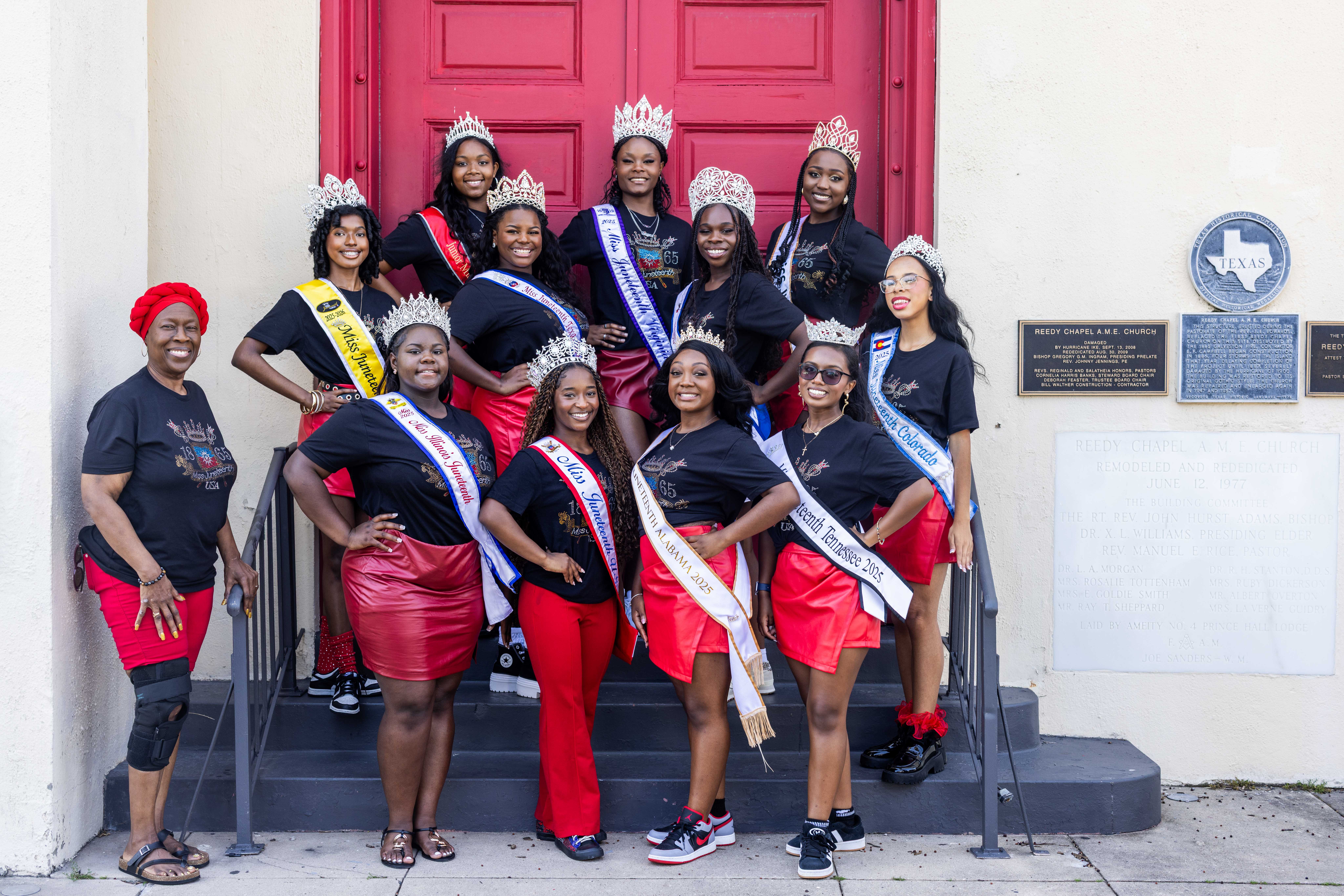 Miss Juneteenth USA queens and leadership in Galveston, Texas